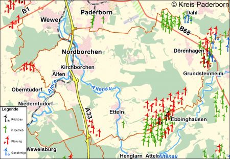 19 geplante Windkraftanlagen in Borchen: Kreis Paderborn informiert